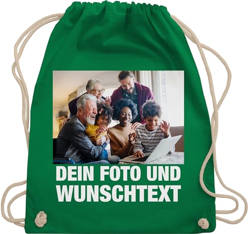 Turnbeutel Rucksack - Geschenk mit Bild I eigenem Foto I Name I eigener Text I Wunschtext - Unisize - Grün - kinder kita wechselkleidung beutel selbst drucken logo stoffbeutel Turnbeutel Rucksack - Geschenk mit Bild I eigenem Foto I Name I eigener Text I Wunschtext - Unisize - Grün - kinder kita wechselkleidung beutel selbst drucken logo stoffbeutel von Geschenk mit Namen personalisiert by Shirtracer
