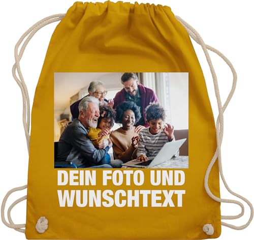 Turnbeutel Rucksack - Geschenk mit Bild I eigenem Foto I Name I eigener Text I Wunschtext - Unisize - Senfgelb - kita wechselkleidung beutel selbst drucken own photo stoffbeutel Turnbeutel Rucksack - Geschenk mit Bild I eigenem Foto I Name I eigener Text I Wunschtext - Unisize - Senfgelb - kita wechselkleidung beutel selbst drucken own photo stoffbeutel von Geschenk mit Namen personalisiert by Shirtracer