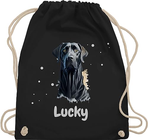 Turnbeutel Rucksack - Hunde - Labrador - Hundebesitzern Geschenk - Unisize - Schwarz - hund hundebesitzer tasche taschen hundemotiv hunden personalisierter hundemotiven hundemotive hunde. dog von Geschenk mit Namen personalisiert by Shirtracer