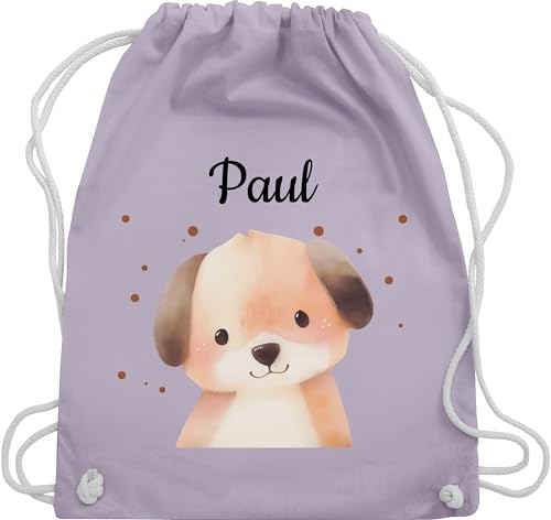 Turnbeutel Rucksack - Hunde - Süßer Hund personalisiert I Geschenk Hundeliebhaber I Geschenk für Kinder mit Name I Fellnase I Dog I Kindermotiv Hund I Hundehalter - Unisize - Pastell Lila Turnbeutel Rucksack - Hunde - Süßer Hund personalisiert I Geschenk Hundeliebhaber I Geschenk für Kinder mit Name I Fellnase I Dog I Kindermotiv Hund I Hundehalter - Unisize - Pastell Lila von Geschenk mit Namen personalisiert by Shirtracer