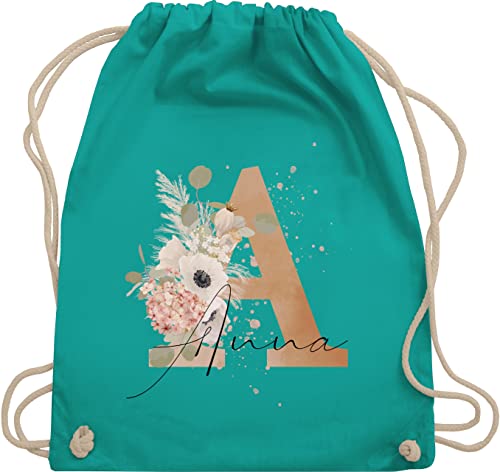 Turnbeutel Rucksack - Initialen - Watercolor Anfangsbuchstabe I Geschenk mit Initiale Geschenke - Unisize - Türkis - kindergartentasche schulkind beutel buchstaben a turnsack Turnbeutel Rucksack - Initialen - Watercolor Anfangsbuchstabe I Geschenk mit Initiale Geschenke - Unisize - Türkis - kindergartentasche schulkind beutel buchstaben a turnsack von Geschenk mit Namen personalisiert by Shirtracer