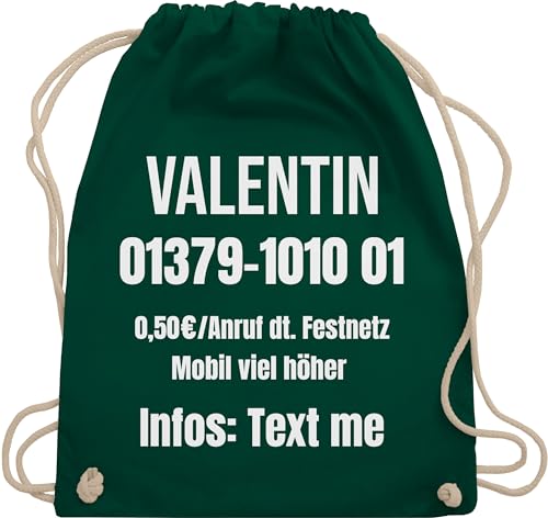Turnbeutel Rucksack - Karneval Accessoire Fasching - Dschungelcamp Outfit Dschungel Camp Kostüm I Ich bin ein Star holt mich hier raus Kostüm - Unisize - Dunkelgrün - karnevals jungle faschings von Geschenk mit Namen personalisiert by Shirtracer