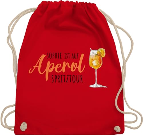 Turnbeutel Rucksack - Karneval Accessoire Fasching - Ist auf Aperol mit Name Spritztour I Mädelsabend JGA I Mallorca Mädelsausflug - Unisize - Rot - karnevals trink beutel faschings spritz tasche Turnbeutel Rucksack - Karneval Accessoire Fasching - Ist auf Aperol mit Name Spritztour I Mädelsabend JGA I Mallorca Mädelsausflug - Unisize - Rot - karnevals trink beutel faschings spritz tasche von Geschenk mit Namen personalisiert by Shirtracer