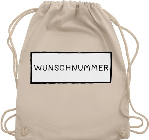 Turnbeutel Rucksack - Karneval Accessoire Fasching - Panzerknacker Wunschnummer I - Unisize - Naturweiß - karnevals stoffbeutel faschings als fünfte jahreszeit karneval- karnewal fasching- von Geschenk mit Namen personalisiert by Shirtracer