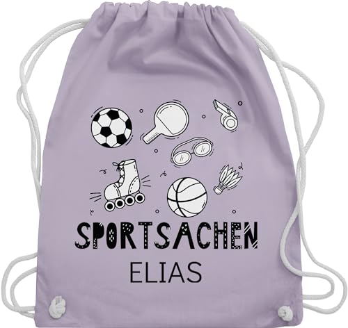 Turnbeutel Rucksack - Kita Beutel Wechselsachen Mädchen - Sportsachen - Fussball Tischtennis Schwimmen Basketball - Unisize - Pastell Lila - name wechselbeutel personalisierte junge stoffbeutel von Geschenk mit Namen personalisiert by Shirtracer