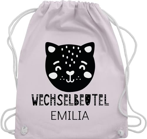Turnbeutel Rucksack - Kita Beutel Wechselsachen Mädchen - Wechselbeutel mit Katze - Unisize - Pastell Rosa - kindergarten jungen kitarucksack personalisierte wechselkleidung kordelzugbeutel von Geschenk mit Namen personalisiert by Shirtracer