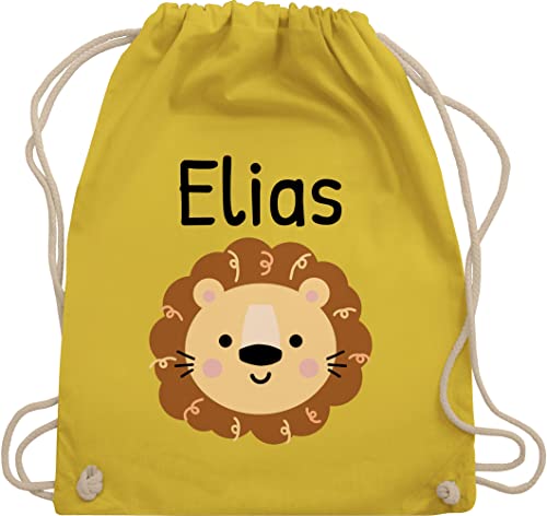 Turnbeutel Rucksack - Löwen - Süßer Löwe - Kindergarten Kita - Unisize - Gelb - beutel wechselwäsche kinder stoffbeutel erstklässler und trainingsbeutel personalisierte wechselbeutel von Geschenk mit Namen personalisiert by Shirtracer