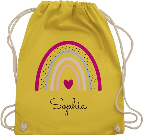 Turnbeutel Rucksack - Regenbogen Regenbögen - Unisize - Gelb - sportbeutel mädchen schulbeutel name rainbow sophia bag beutel kindergarten kita stoffbeutel personalisierte turnsäckchen baumwolle Turnbeutel Rucksack - Regenbogen Regenbögen - Unisize - Gelb - sportbeutel mädchen schulbeutel name rainbow sophia bag beutel kindergarten kita stoffbeutel personalisierte turnsäckchen baumwolle von Geschenk mit Namen personalisiert by Shirtracer