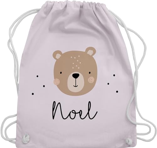 Turnbeutel Rucksack - Süßer Bär I Bären I Bärenmotiv I Bear - Unisize - Pastell Rosa - personalisierte geschenke kinder kindergarten wechselbeutel teddy name sporttasche personalisierter junge von Geschenk mit Namen personalisiert by Shirtracer