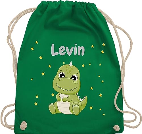 Turnbeutel Rucksack - Süßer Dino Dinosaurier Dinosaurus Dinomotiv - Unisize - Grün - dinosaurier-rucksack für den kindergarten personalisierte geschenke kinder tier beutel kindergarten-rucksack von Geschenk mit Namen personalisiert by Shirtracer