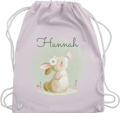 Turnbeutel Rucksack - Süßer Hase Bunny Rabbit Hasen Kaninchen - Unisize - Pastell Rosa - beutel wechselkleidung kindergarten kita für mädchen schlafbeutel turnsackerl name sporttasche taschen von Geschenk mit Namen personalisiert by Shirtracer