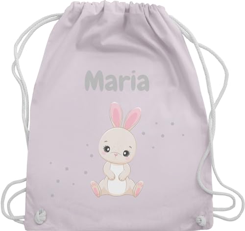 Turnbeutel Rucksack - Süßer Hase Hasen Hasenmotiv Rabbit Langohr - Unisize - Pastell Rosa - wechselkleidung beutel kita kindergarten rucksäcke mädchen schule stoffbeutel sportbeutel sporttasche von Geschenk mit Namen personalisiert by Shirtracer