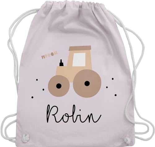 Turnbeutel Rucksack - Süßer Traktor Trecker Schlepper Bulldog - Unisize - Pastell Rosa - baumwolle stoffbeutel name kindergarten fans beutel kita tasche jungen und eigenen stoff von Geschenk mit Namen personalisiert by Shirtracer