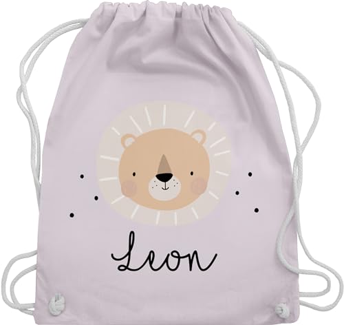 Turnbeutel Rucksack - Süßes Löwenmotiv Geschenk Löwe Geschenke Löwen I König der Tiere - Unisize - Pastell Rosa - personalisierter beutel wechselkleidung personalisierte kindergartentasche von Geschenk mit Namen personalisiert by Shirtracer