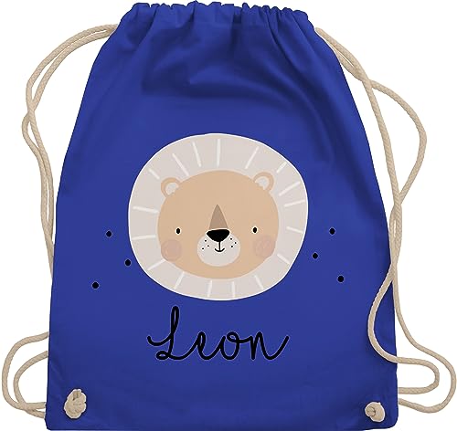 Turnbeutel Rucksack - Süßes Löwenmotiv Geschenk Löwe Geschenke Löwen I König der Tiere - Unisize - Royalblau - personalisierter beutel wechselkleidung personalisierte kindergartentasche tier von Geschenk mit Namen personalisiert by Shirtracer