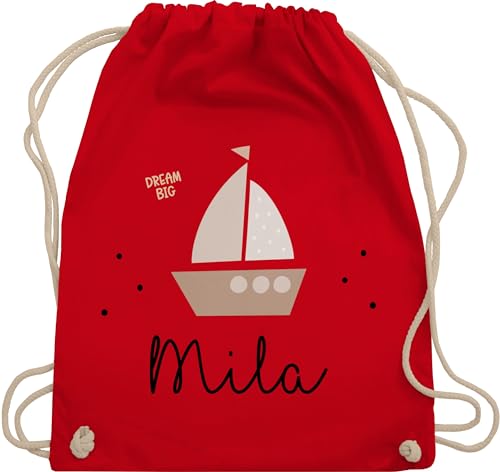 Turnbeutel Rucksack - Süßes Segelboot Boot Segler - Unisize - Rot - segler-geschenk bag und name stoff Turnbeutel Rucksack - Süßes Segelboot Boot Segler - Unisize - Rot - segler-geschenk bag und name stoff von Geschenk mit Namen personalisiert by Shirtracer