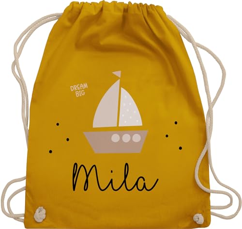 Turnbeutel Rucksack - Süßes Segelboot Boot Segler - Unisize - Senfgelb - segler-geschenk bag und name stoff Turnbeutel Rucksack - Süßes Segelboot Boot Segler - Unisize - Senfgelb - segler-geschenk bag und name stoff von Geschenk mit Namen personalisiert by Shirtracer