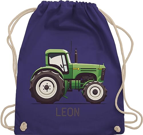 Turnbeutel Rucksack - Traktor mit Name personalisiert I Landwirte Geschenk Landwirt I Traktoren Geschenke Trecker I Landwirtschaft - Unisize - Lila - stoffbeutel beutel kita bulldog sportbeutel von Geschenk mit Namen personalisiert by Shirtracer