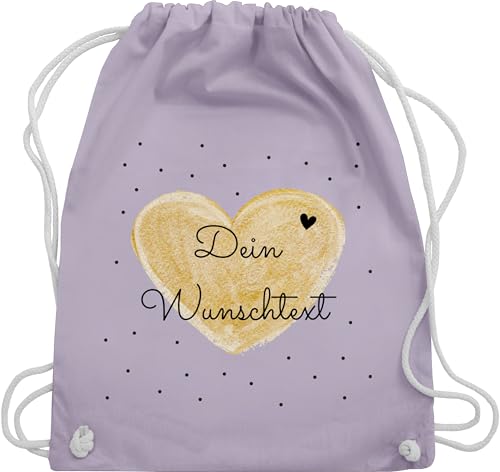 Turnbeutel Rucksack - Aufdruck selbst gestalten - Dein Wunschtext - Unisize - Pastell Lila - junggesellenabschied beutel stoff baumwoll custom für paare rucksaecke stoffbeutel druck von Geschenk mit Namen personalisiert by Shirtracer