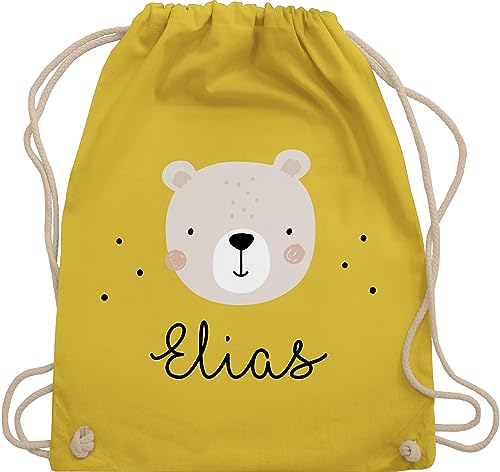 Turnbeutel Rucksack - Süßer Heller Bär Bärenmotiv Bären Bear - Unisize - Gelb - beutel kinder tasche kindergarten stoffbeutel personalisierter sportbeutel baumwolle jungen stoff kordel baumwoll von Geschenk mit Namen personalisiert by Shirtracer