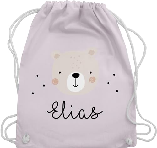 Turnbeutel Rucksack - Süßer Heller Bär Bärenmotiv Bären Bear - Unisize - Pastell Rosa - tasche für kindergarten personalisierte sportbeutel beutel kindergartenrucksack mädchen geschenke bag von Geschenk mit Namen personalisiert by Shirtracer