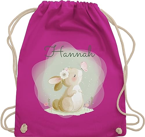 Turnbeutel Rucksack - Süßer Hase Bunny Rabbit Hasen Kaninchen - Unisize - Fuchsia - häschen langohr tasche kita wechselkleidung beutel hasenliebhaber turntasche kindergarten geschenke für kinder von Geschenk mit Namen personalisiert by Shirtracer