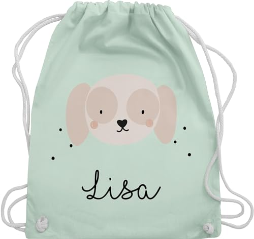 Turnbeutel Rucksack - Süßer Hund Hündin Hunde Hundemotiv - Unisize - Pastell Grün - sportbeutel geschenke hundebesitzer personalisierte sport beuteltasche hunden sporttasche name stoffbeutel von Geschenk mit Namen personalisiert by Shirtracer