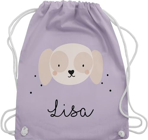 Turnbeutel Rucksack - Süßer Hund Hündin Hunde Hundemotiv - Unisize - Pastell Lila - geschenke hundebesitzer sportbeutel baumwolle name beutel personalisierte sport beuteltasche hunden von Geschenk mit Namen personalisiert by Shirtracer