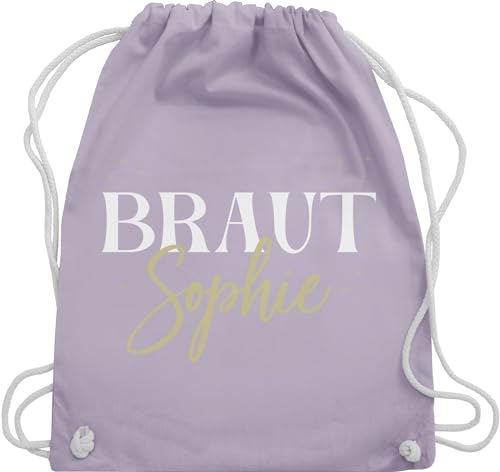 Turnbeutel Rucksack - JGA Junggesellenabschied - Braut Bride - Unisize - Pastell Lila - junggesellinnenabschied beutel kordelzug rucksäcke personalisierte frauen jungesellinnenabschied baumwolle von Geschenk mit Namen personalisiert by Shirtracer