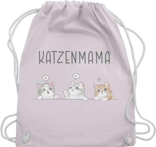 Turnbeutel Rucksack - Katze Katzen - Katzenmama Katzenbesitzerin Katzenliebhaberin Katzenmutter - Unisize - Pastell Rosa - katzenmotiv name katzenmotiven cats cat süße für geschenke eine von Geschenk mit Namen personalisiert by Shirtracer