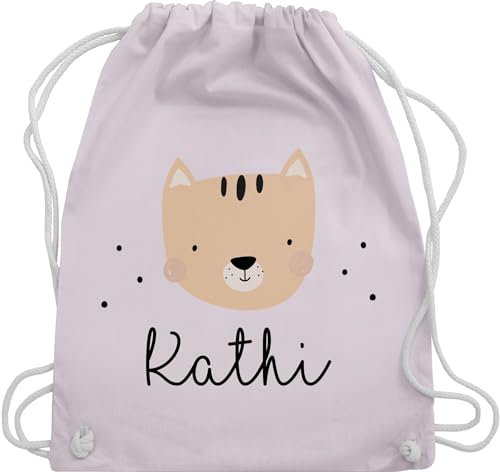 Turnbeutel Rucksack - Süße Katze Katzen Hauskatze Katzenmotiv Cat - Unisize - Pastell Rosa - cats geschenke für eine katzenliebhaberin katzenbesitzerin personalisierte katzenliebhaber von Geschenk mit Namen personalisiert by Shirtracer