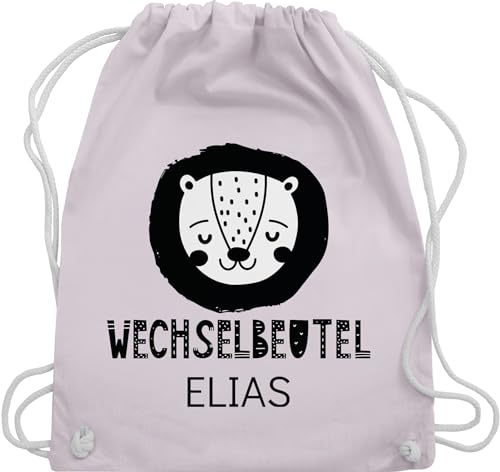 Turnbeutel Rucksack - Kita Beutel Wechselsachen Mädchen - Wechselbeutel Löwe - Unisize - Pastell Rosa - wäschebeutel für kindergarten kindergartenbeutel personalisierte name stoffrucksack von Geschenk mit Namen personalisiert by Shirtracer