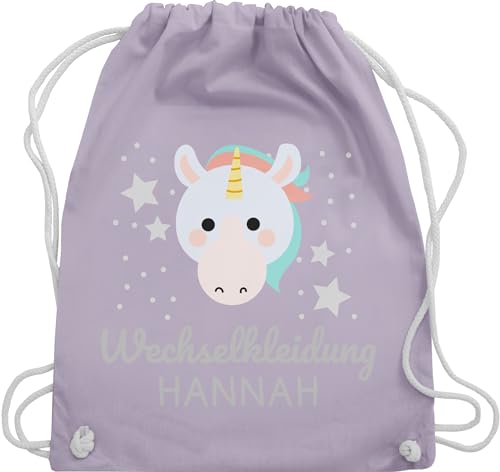 Turnbeutel Rucksack - Kita Beutel Wechselsachen Mädchen - Wechselkleidung Einhorn - Unisize - Pastell Lila - geschenke kindergartenkinder turnen tasche stoffbeutel kitarucksäcke junge von Geschenk mit Namen personalisiert by Shirtracer