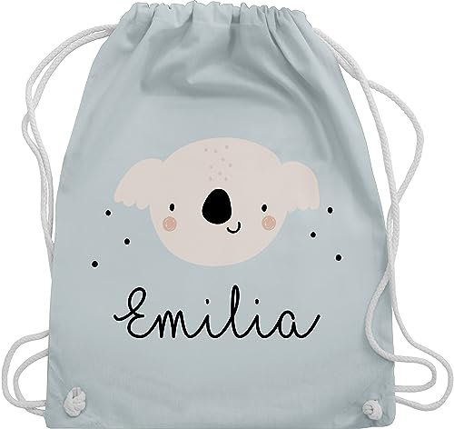 Geschenk mit Namen personalisiert by Shirtracer Turnbeutel Rucksack - Süßer Koalabär Koala Koalas - Unisize - Pastell Blau - geschenke von Geschenk mit Namen personalisiert by Shirtracer