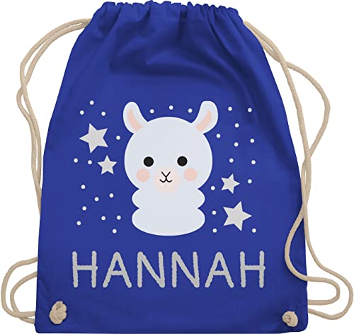 Turnbeutel Rucksack - Lama Bild lustig und Dein Name - Unisize - Royalblau - kindergartentasche personalisiertes stoffbeutel kindergarten personalisierte turn beutel baby rucksäcke kinder von Geschenk mit Namen personalisiert by Shirtracer