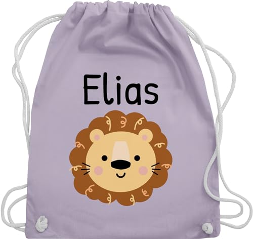 Turnbeutel Rucksack - Löwen - Süßer Löwe - Kindergarten Kita - Unisize - Pastell Lila - kindergartenbeutel wunschtext und name baumwolle beutel personalisierte geschenke mädchen kitarucksack von Geschenk mit Namen personalisiert by Shirtracer