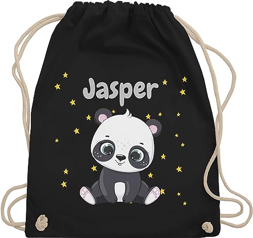 Turnbeutel Rucksack - Süßer Panda Pandabär Pandabären - Unisize - Schwarz - pandabären￼ name sportbeutel bär beutel personalisierte sporttasche personalisierter baumwolle personal kinder von Geschenk mit Namen personalisiert by Shirtracer