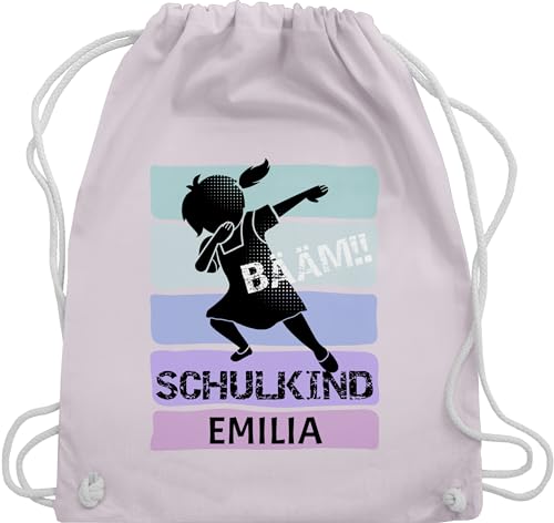 Turnbeutel Rucksack - Schulanfang Einschulung - BÄÄM!! Schulkind Mädchen - Unisize - Pastell Rosa - geschenke für erstes schuljahr junge schuleinführungsgeschenk personalisierte einschulung. von Geschenk mit Namen personalisiert by Shirtracer