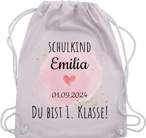 Turnbeutel Rucksack - Schulanfang Einschulung - Schulkind - Du bist erste Klasse - Unisize - Pastell Rosa - personalisierte geschenke schulanfänger ich bin 1 name für jungen schuleingangs 1. von Geschenk mit Namen personalisiert by Shirtracer