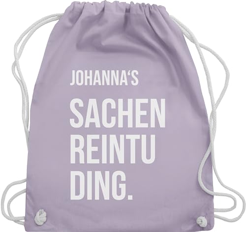 Turnbeutel Rucksack - Taschen Damen - Sachenreintuding - Sachen Reintu Ding Name - Unisize - Pastell Lila - beutel stoffbeutel schule personalisierte personalisierter baumwollrucksäcke schulkind von Geschenk mit Namen personalisiert by Shirtracer