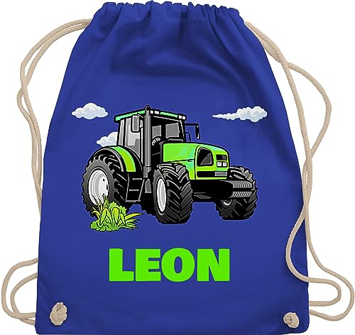 Turnbeutel Rucksack - Traktor Trecker Zugmaschine Bulldog Schlepper - Unisize - Royalblau - kinderturnbeutel kindergarten und name kinder baumwolle beutel für wechselwäsche eigenen stoff von Geschenk mit Namen personalisiert by Shirtracer