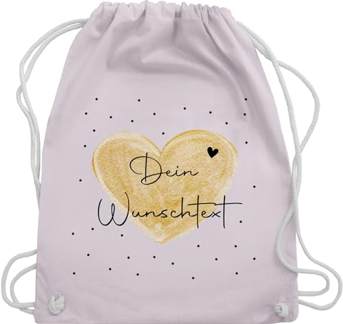 Turnbeutel Rucksack - Aufdruck selbst gestalten - Dein Wunschtext - Unisize - Pastell Rosa - alles liebe zum valentinstag rucksäcke beutel für wechselkleidung personalisieren herz von Geschenk mit Namen personalisiert by Shirtracer