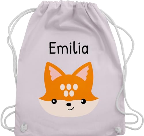 Turnbeutel Rucksack - Süßer schlauer Fuchs - Unisize - Pastell Rosa - beutel kinder stoffbeutel name kindergarten schul sporttasche eigenem personalisierte geschenke mädchen kinderturnbeutel von Geschenk mit Namen personalisiert by Shirtracer