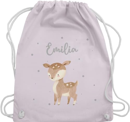 Turnbeutel Rucksack - Süßes Reh - Unisize - Pastell Rosa - wechselwäsche beutel kita tasche kindergarten stoffrucksack turnsackerl kinder name schlafbeutel umhängebeutel tiere von Geschenk mit Namen personalisiert by Shirtracer