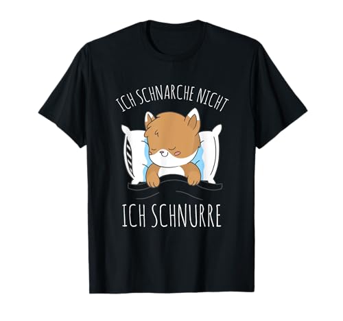 Geschenk süße Katze Pijama Chill Homewear Damen T-Shirt Schwarz S Classic Fit Kurzarm Blümchen Ich Schnarche nicht ich Schnurre Geschenk süße Katze Pijama Chill Homewear Damen T-Shirt Schwarz S Classic Fit Kurzarm Blümchen Ich Schnarche nicht ich Schnurre von Geschenk süße Katze Pijama Chill Homewear