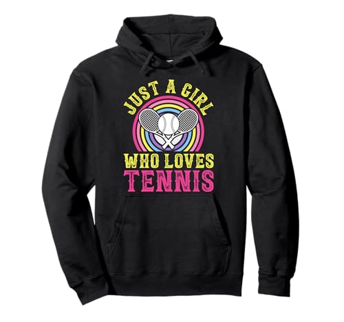 Just A Girl Who Loves Tennis Pullover Hoodie Just A Girl Who Loves Tennis Pullover Hoodie von Geschenk & Bekleidung Tennis Liebhaber by DIMMERCH