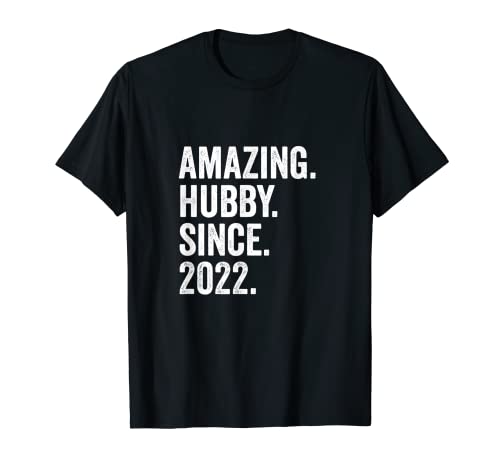 Herren Amazing Hubby Since 2022 | 1 Hochzeitstag 1 Jahr T-Shirt Herren Amazing Hubby Since 2022 | 1 Hochzeitstag 1 Jahr T-Shirt von Geschenk zum 1. Hochzeitstag für Mann