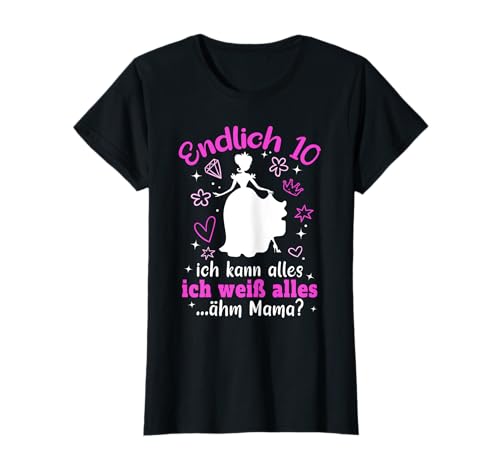10. Geburtstag Mädchen Prinzessin 10 Jahre Party Ideen 10ter T-Shirt von Geschenk zum 10. Geburtstag Mädchen