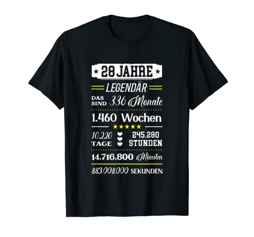 Herren 28 Jahre Geburtstag Mann 28er Geb Überraschung 28th Birthday T-Shirt Herren 28 Jahre Geburtstag Mann 28er Geb Überraschung 28th Birthday T-Shirt von Geschenk zum 28 Geburtstag Geburtstagsgeschenk