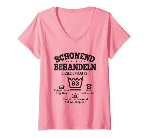 Damen 83. Geburtstag Beste Freundin 83 Geburtstag Mutter Mama Frau T-Shirt mit V-Ausschnitt von Geschenk zum 83. Geburtstag Frauen Frau 83 Jahre